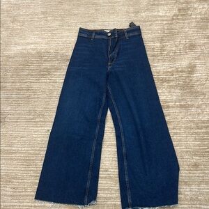 Women's Wide-Leg Blue Jeans